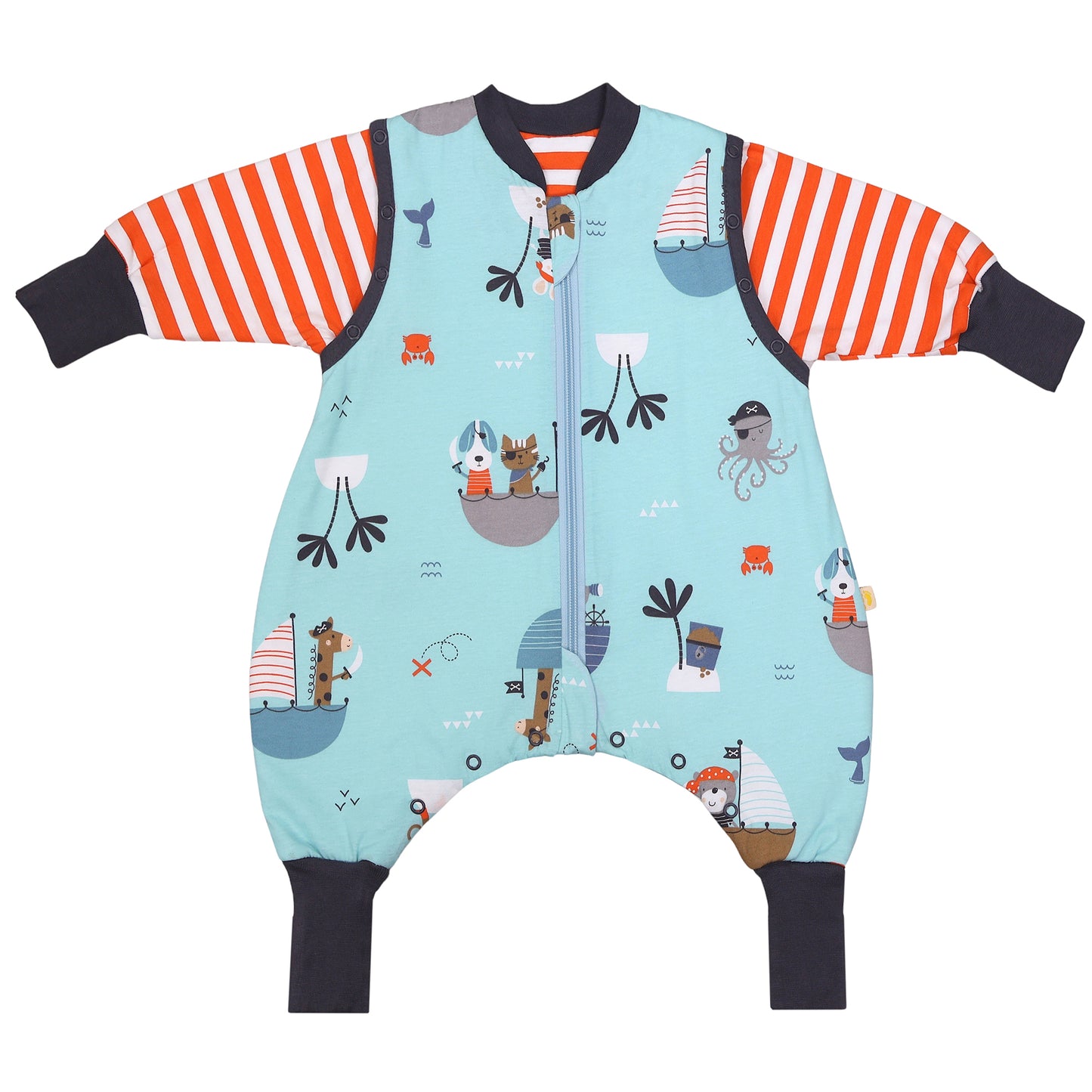 Sleeping Bag with Feet & Foldable Feet Covers - 2.5 TOG_Pirate_front2_461