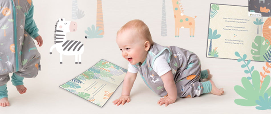 baby crawling along