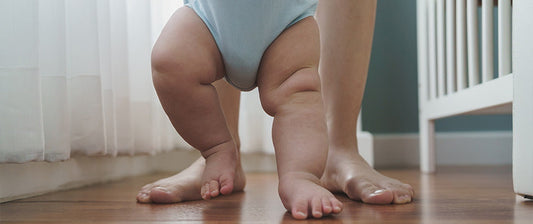 baby walking on floor