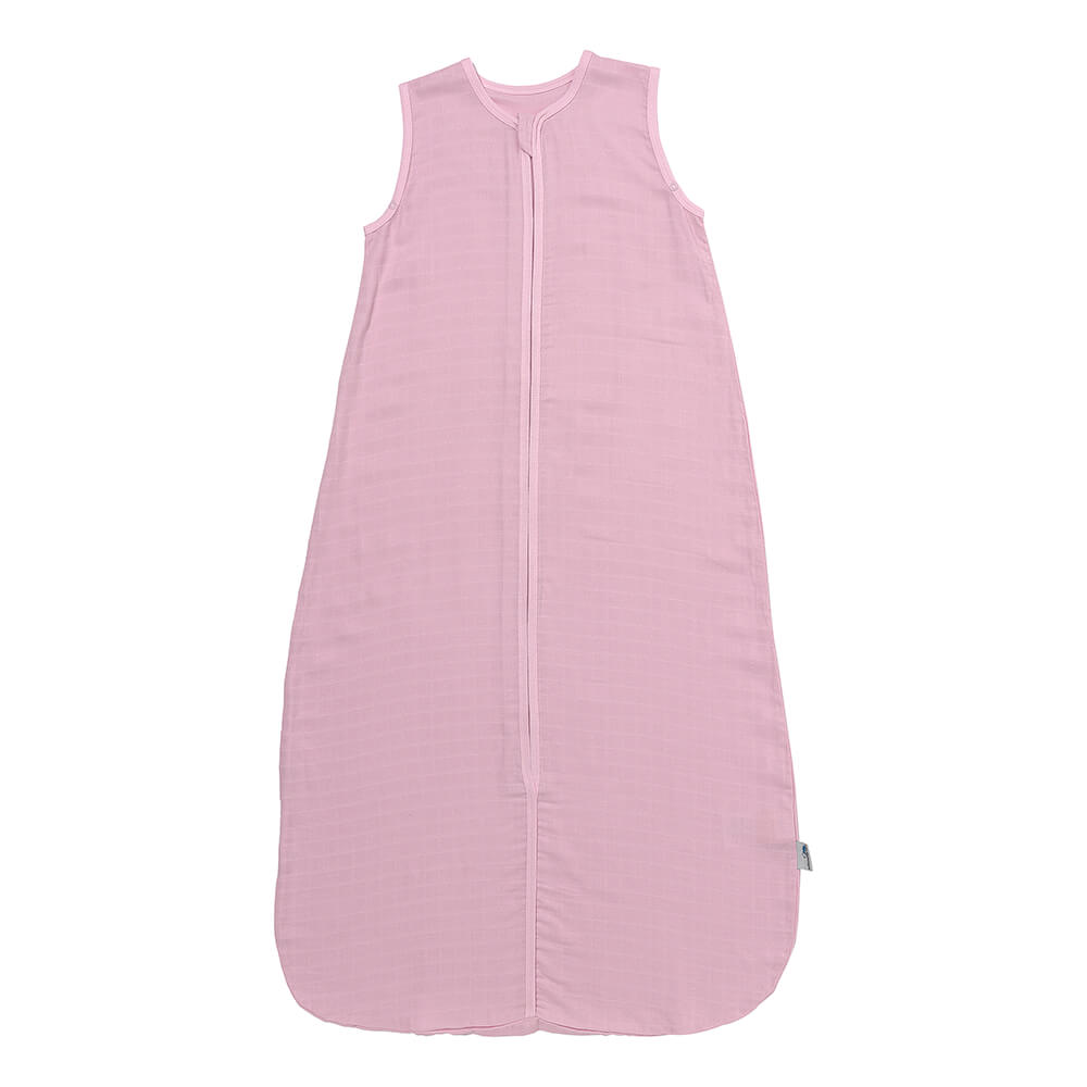 Plain Muslin Sleeping Bag - 0.5 Tog_Pink_1_423