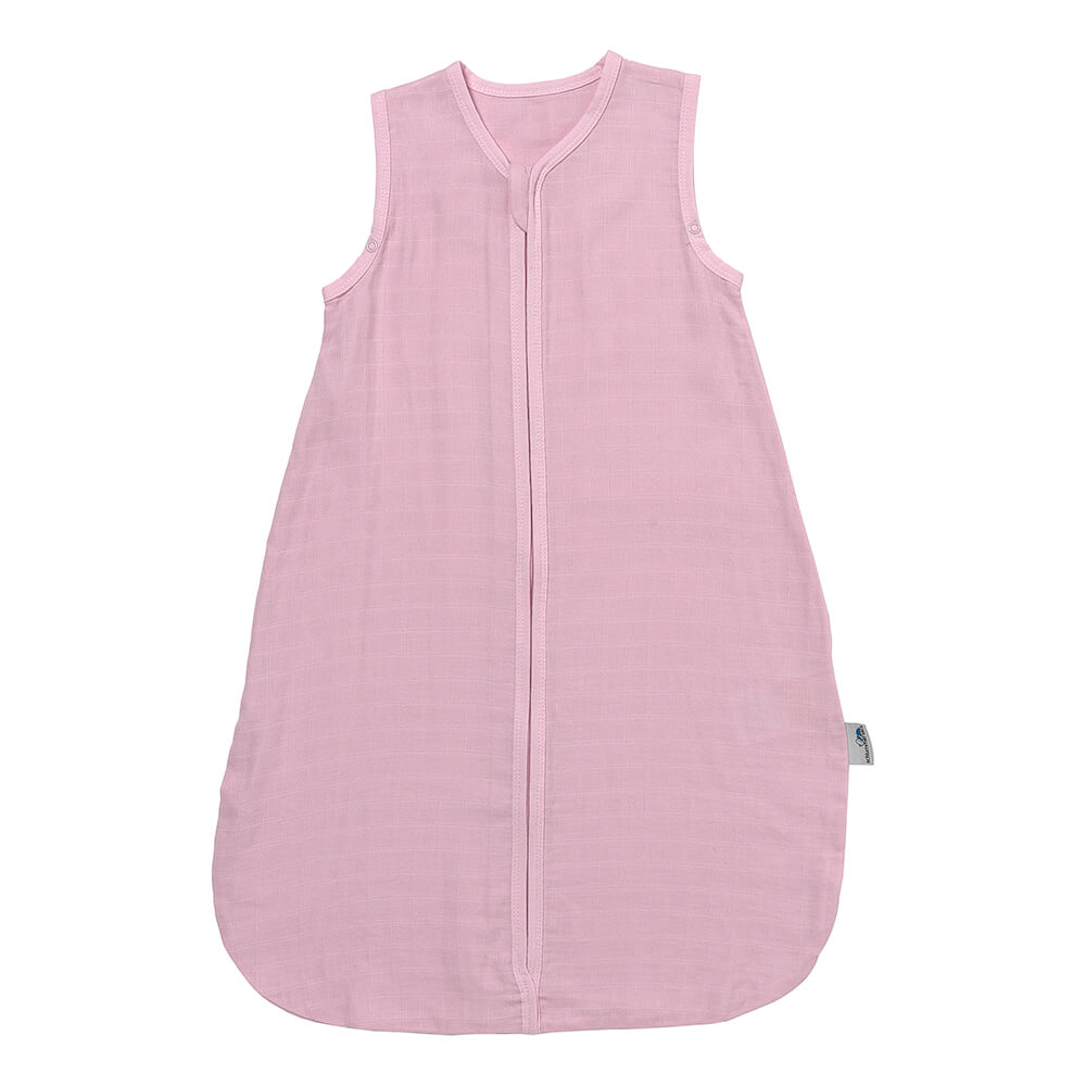 Plain Muslin Sleeping Bag - 0.5 Tog_Pink_1_423