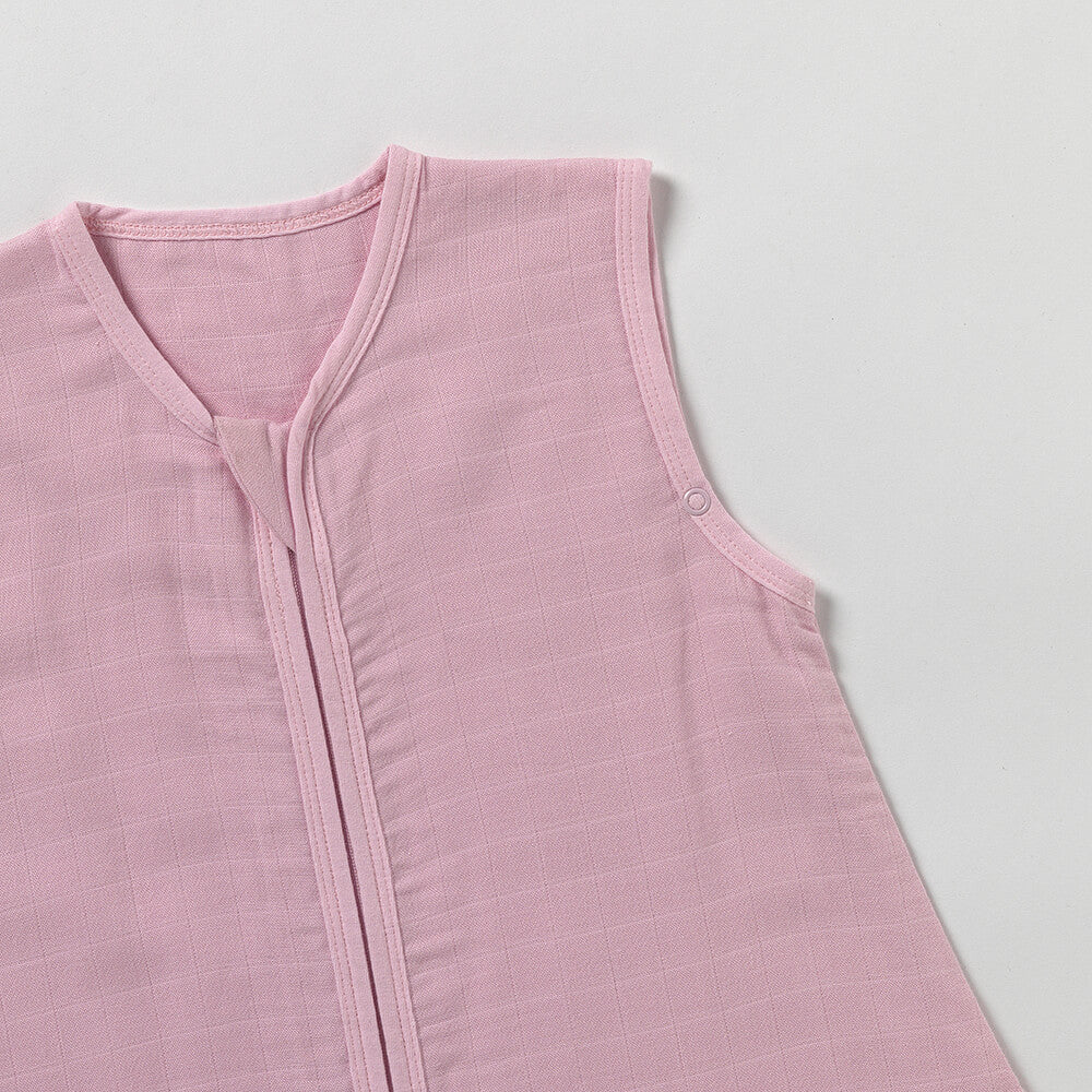 Plain Muslin Sleeping Bag - 0.5 Tog_Pink_2_423
