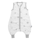 Muslin Sleeping Bag with Feet - 0.5 TOG_Grey Stars_front_412