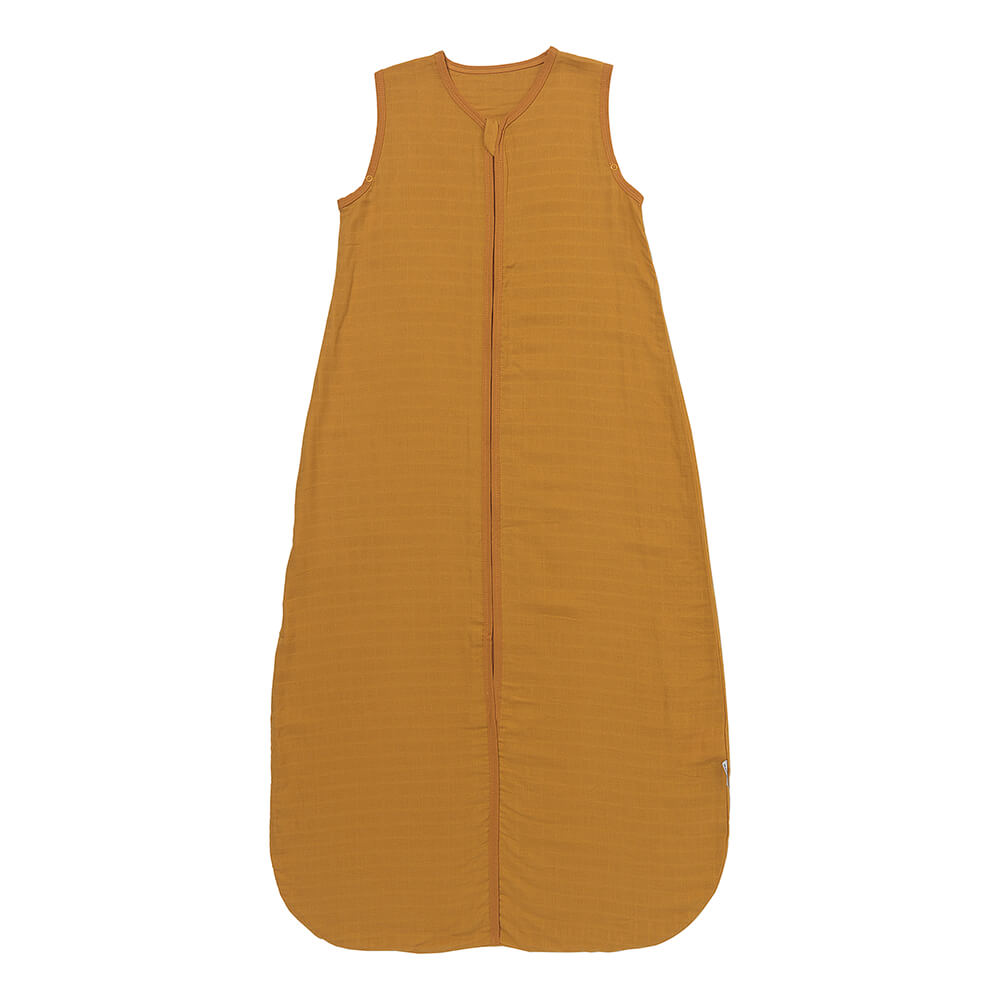 Plain Muslin Sleeping Bag - 0.5 Tog_Mustard_1_423