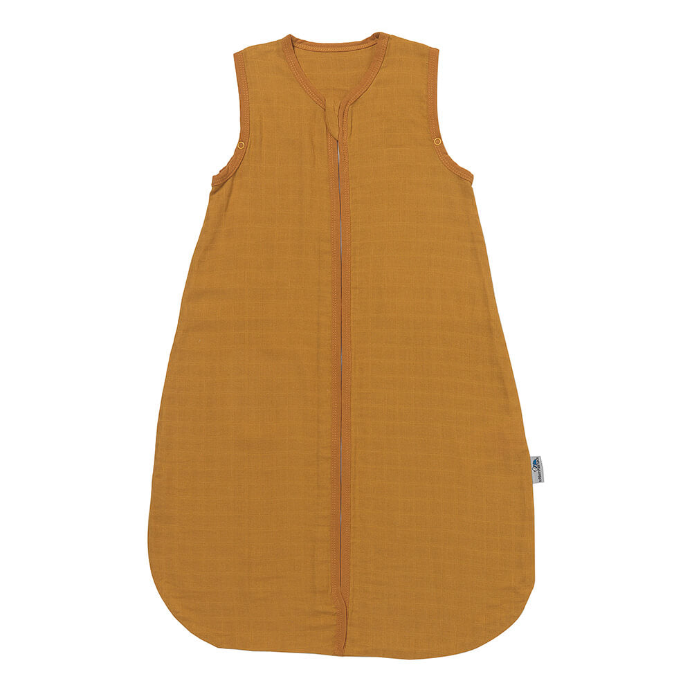 Plain Muslin Sleeping Bag - 0.5 Tog_Mustard_1_423