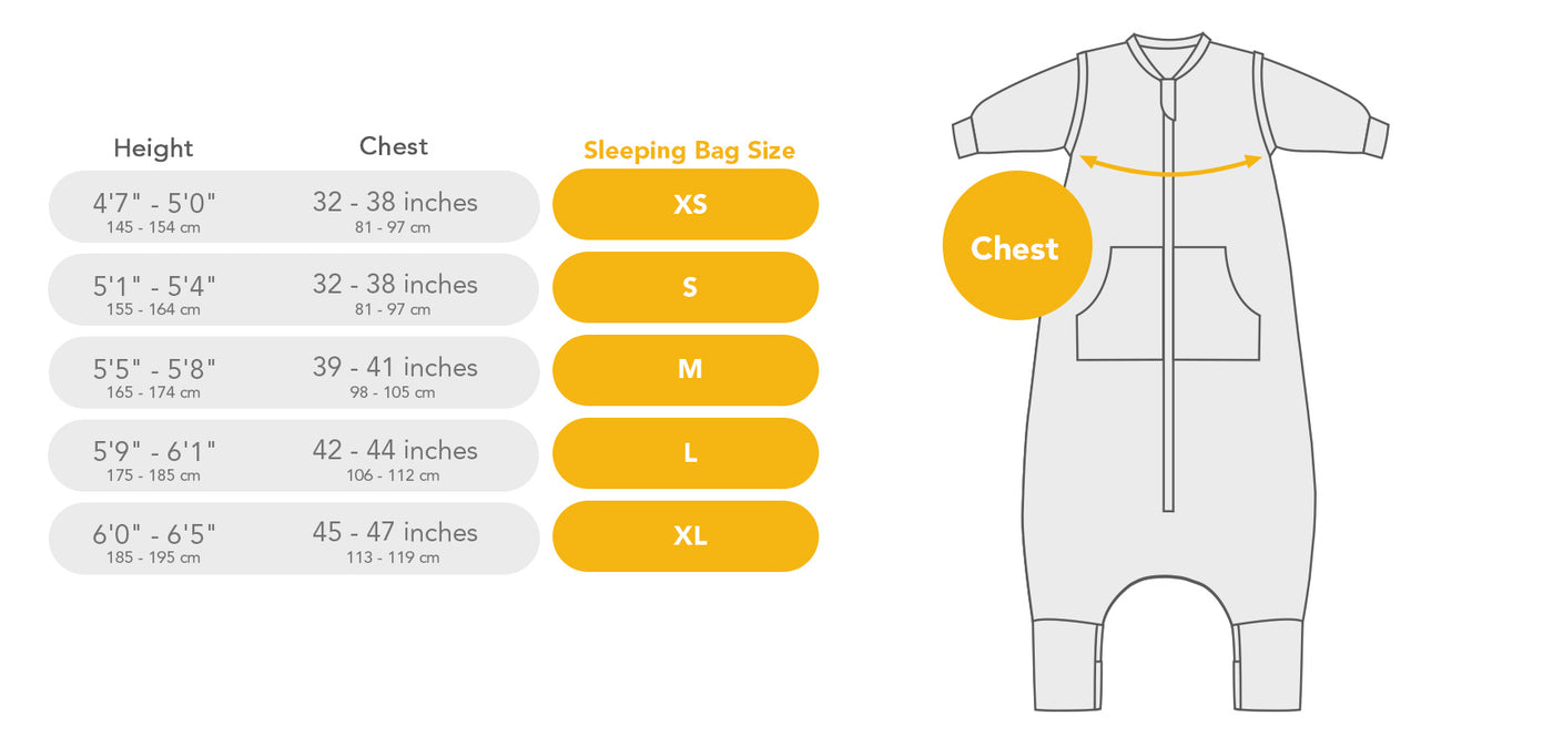 Size Calculator for Footed Sleeping Bags