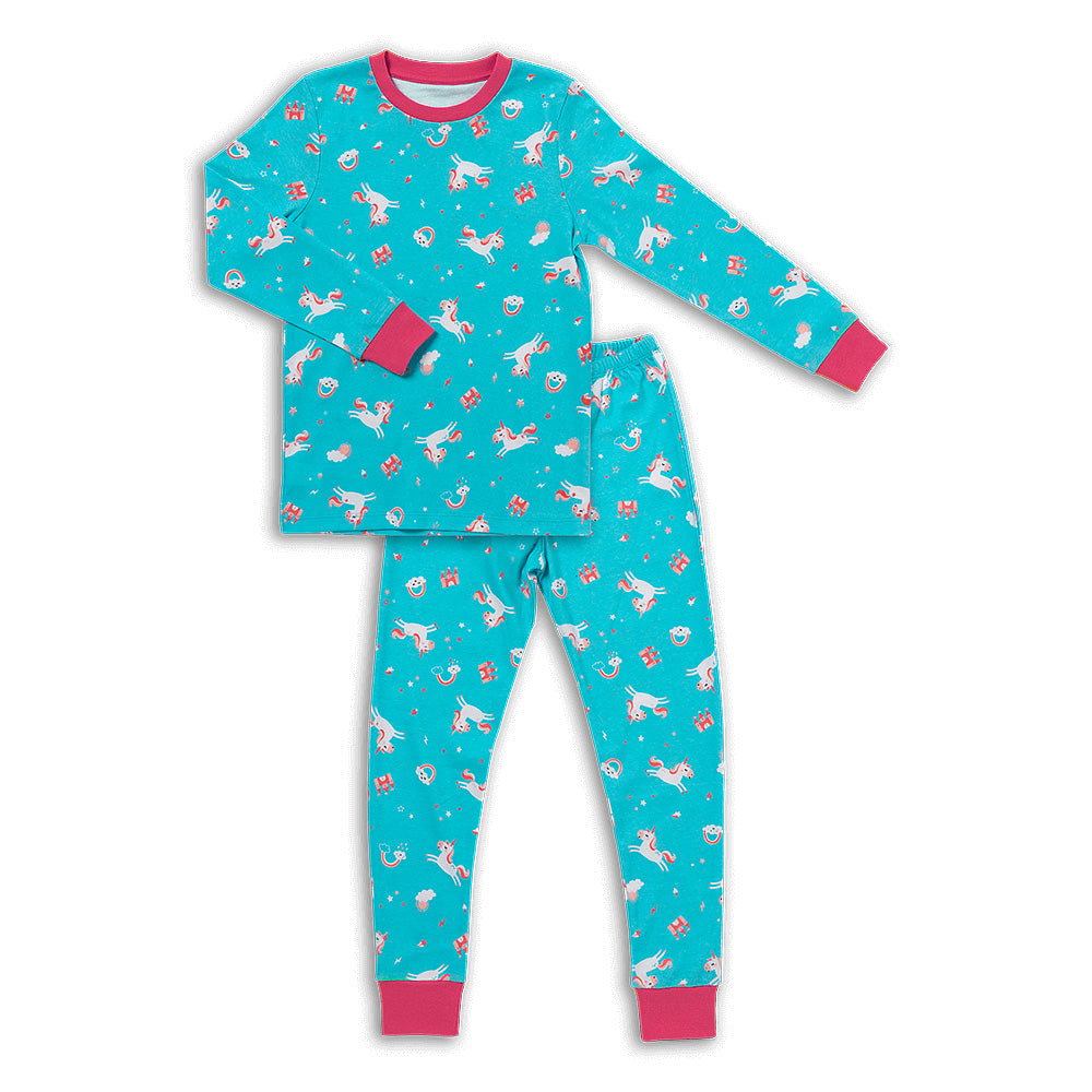 Organic Children's Pyjamas_Unicorn_front_444