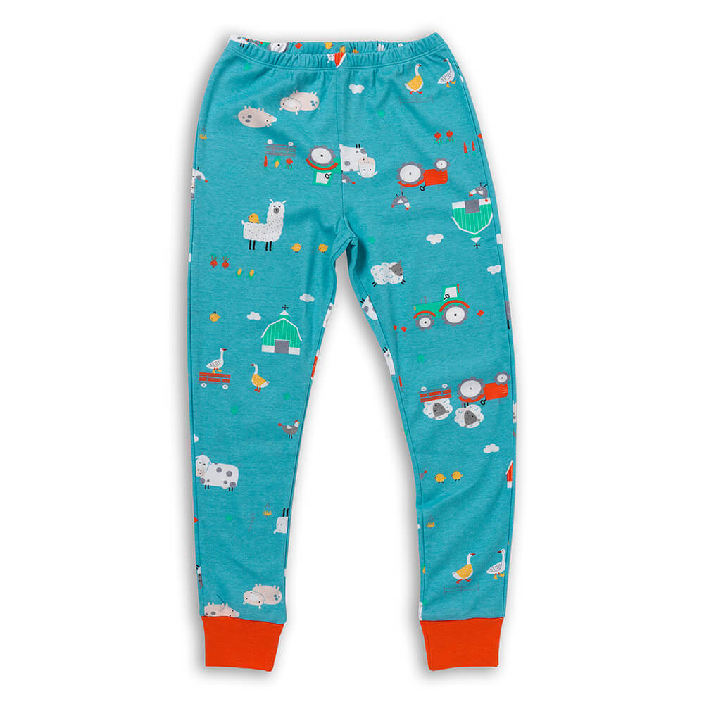 Organic Children's Pyjamas_Farmyard_trousers_444