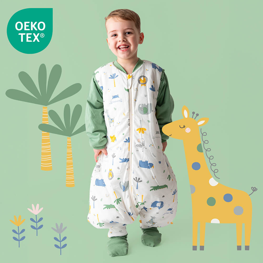 Sleeping Bag with Feet Foldable Feet Covers & Sleeves - 1.0 TOG_Jungle_OEKOTEX_1182
