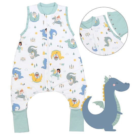 Sleeping Bag with Feet Foldable Feet Covers & Sleeves - 1.0 TOG_Fantasia_Front with armhole_1182