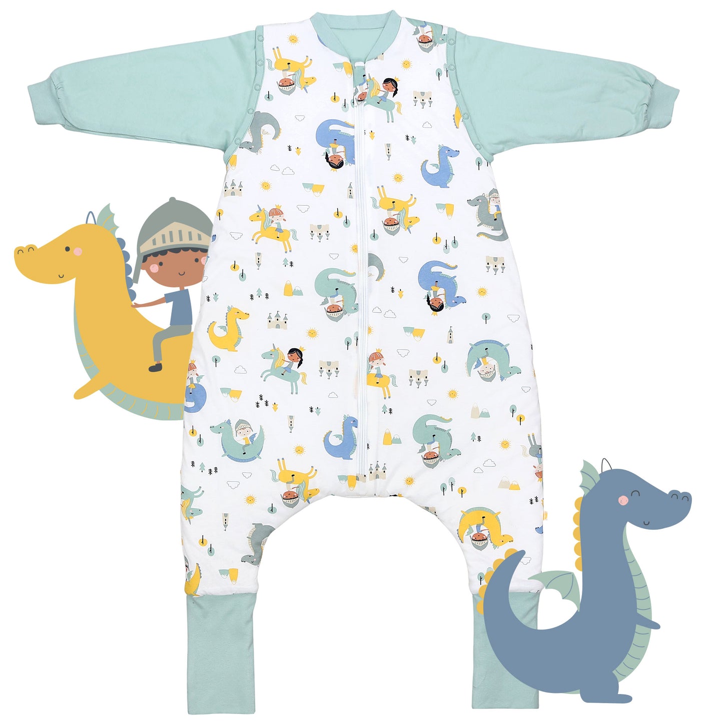 Sleeping Bag with Feet Foldable Feet Covers & Sleeves - 1.0 TOG_Fantasia_front_1182