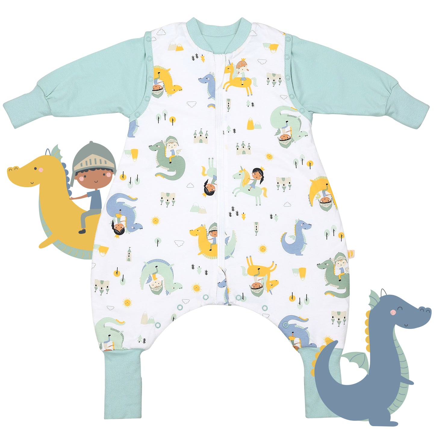 Sleeping Bag with Feet Foldable Feet Covers & Sleeves - 1.0 TOG_Fantasia_front_1182