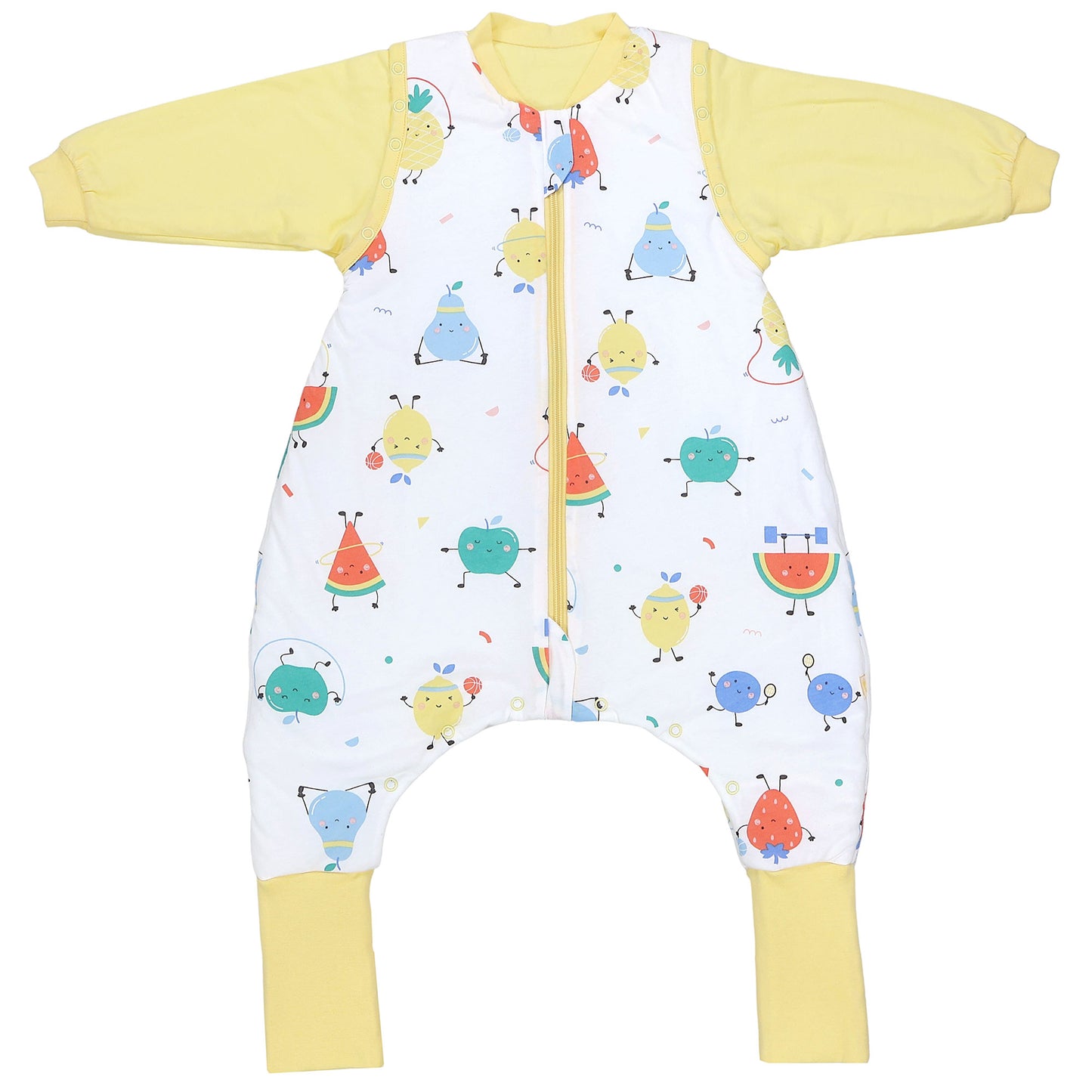 Sleeping Bag with Feet Foldable Feet Covers & Sleeves - 1.0 TOG_Sporty Fruit_front2_1182
