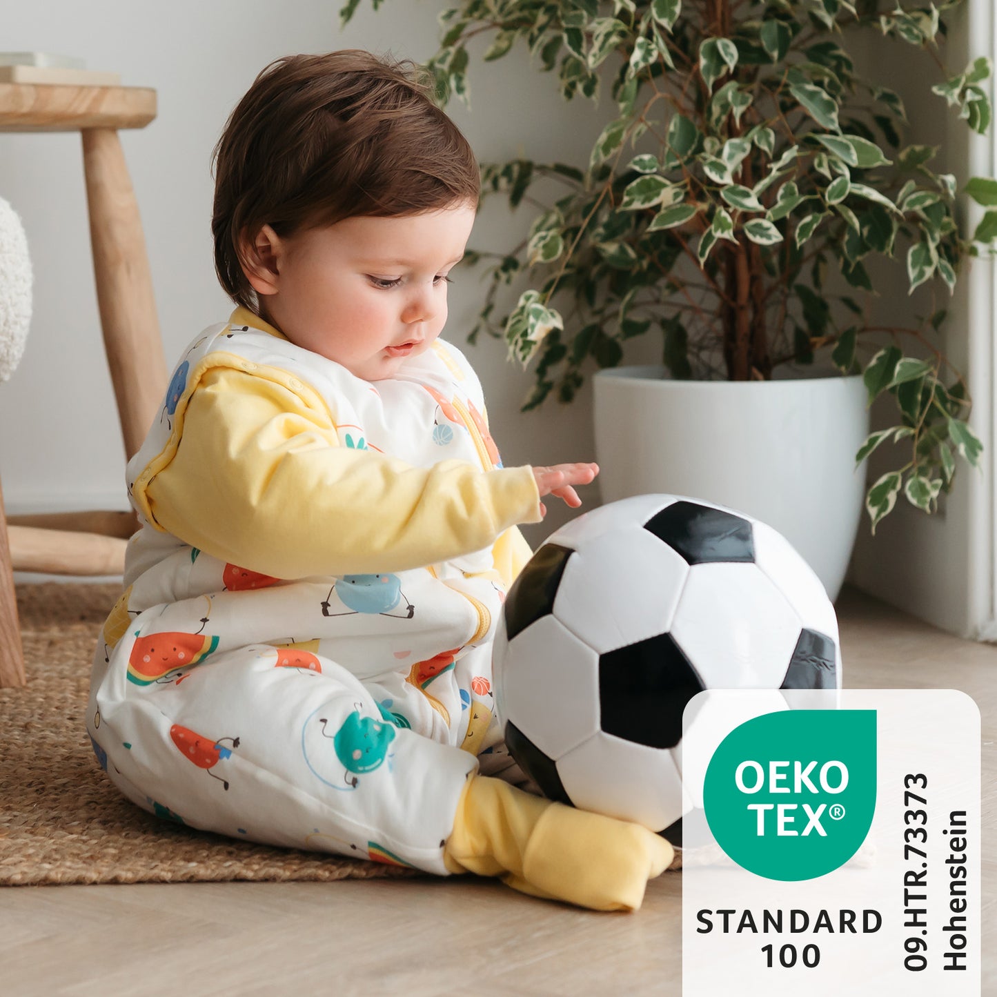 Sleeping Bag with Feet Foldable Feet Covers & Sleeves - 1.0 TOG_Sporty Fruit_OEKOTEX_1182