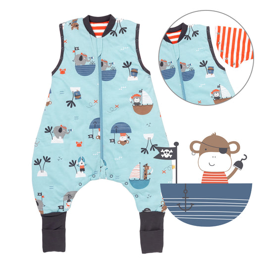 Sleeping Bag with Feet Foldable Feet Covers & Sleeves - 1.0 TOG_Pirate_Front with armhole_1182