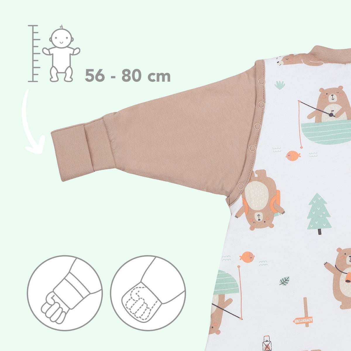 Baby Sleeping Bag - 1.0 TOG_Explorer Bear_sample image_1187