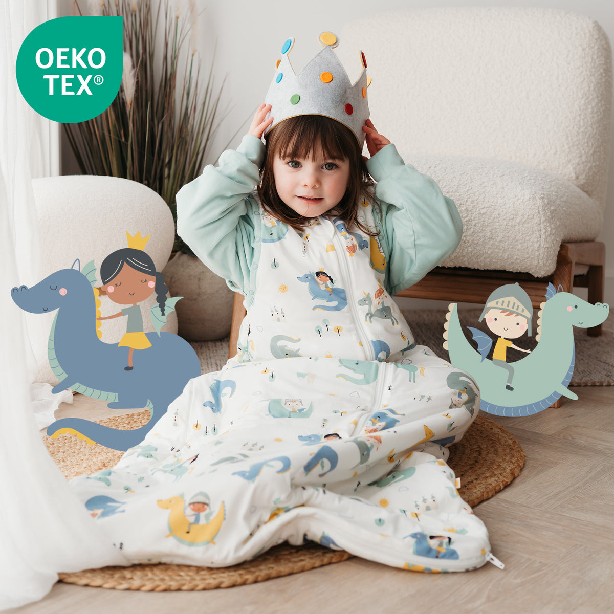 Baby Sleeping Bag - 1.0 TOG_Fantasia_OEKOTEX_1187