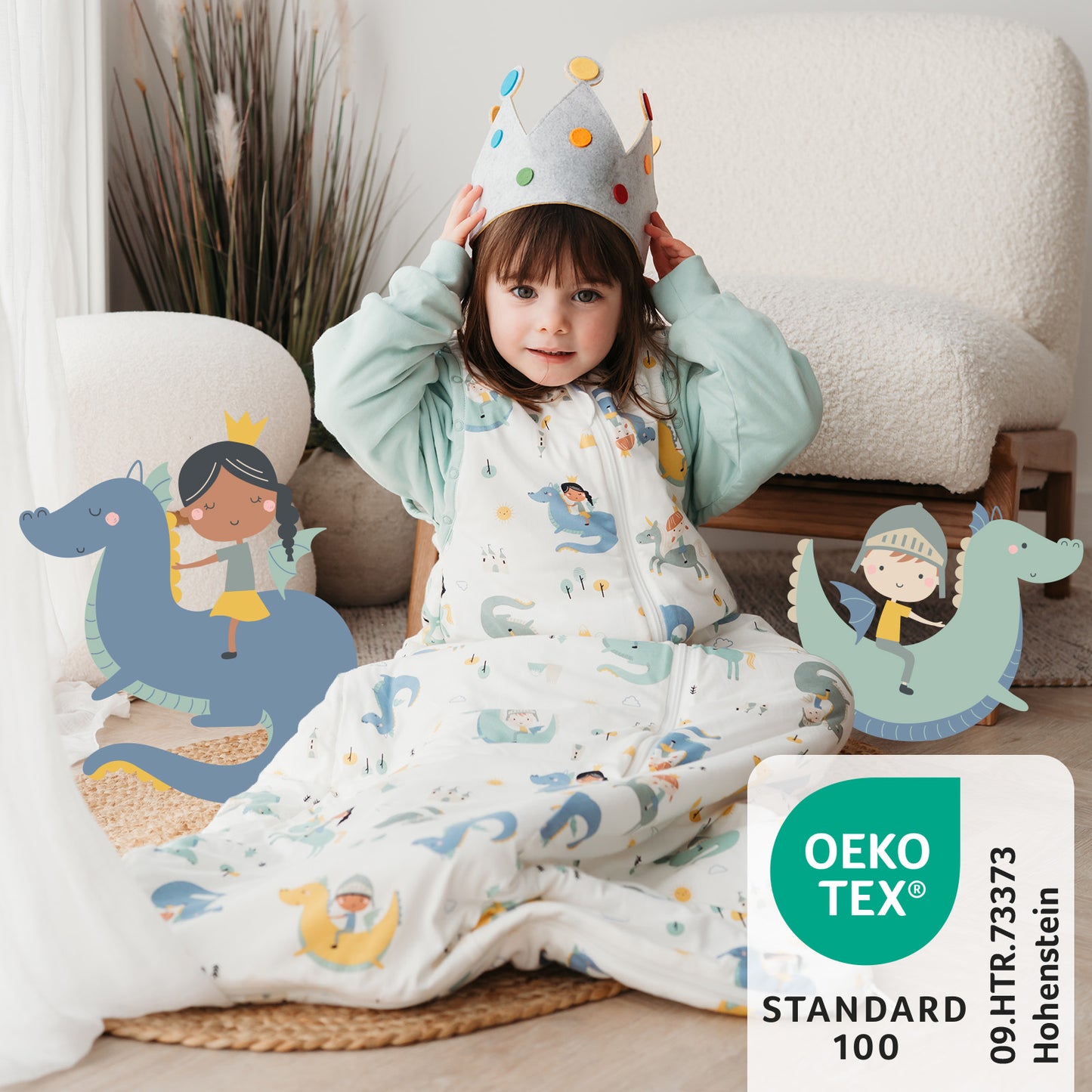 Baby Sleeping Bag - 1.0 TOG_Fantasia_OEKOTEX_1187