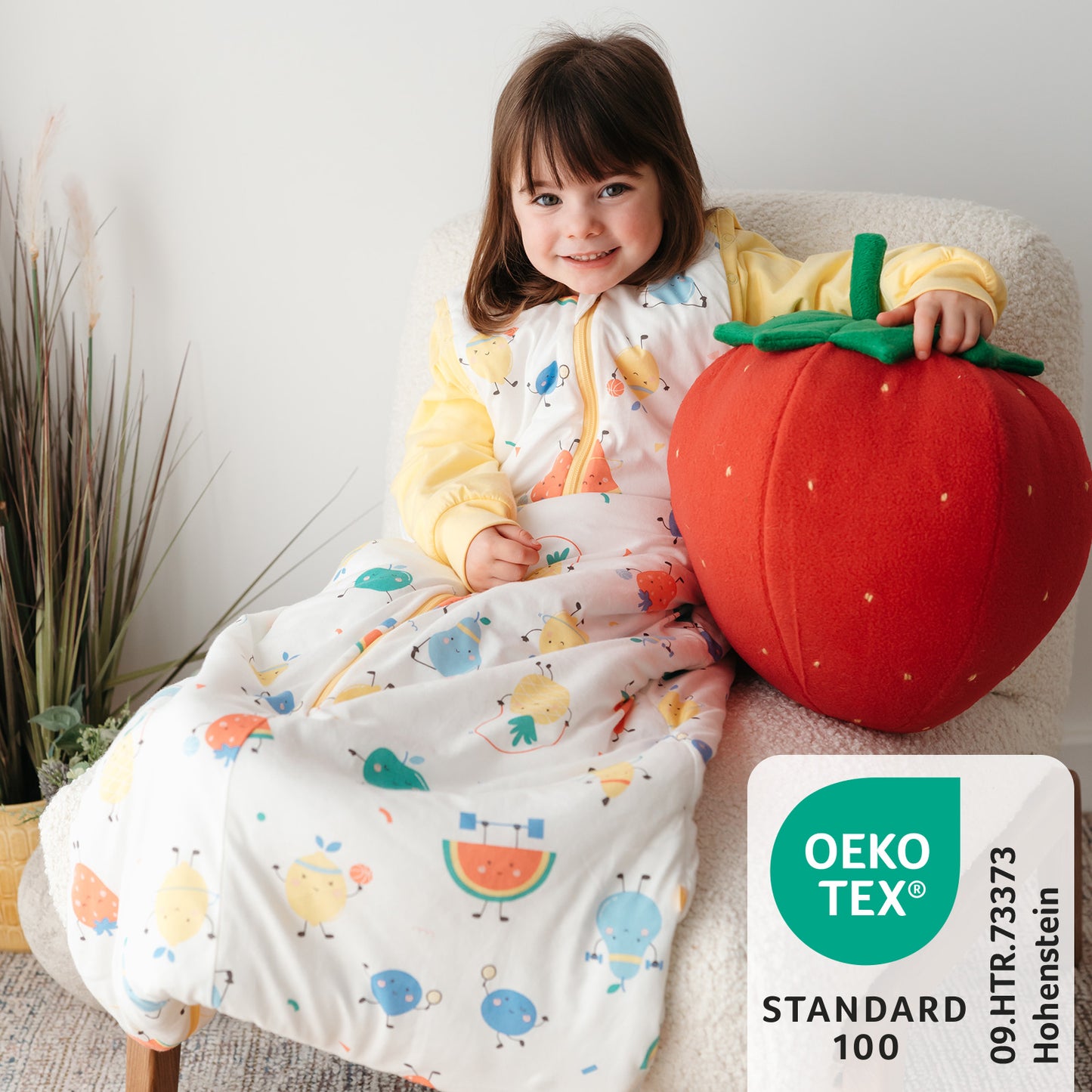 Baby Sleeping Bag - 1.0 TOG_Sporty Fruit_OEKOTEX_1187