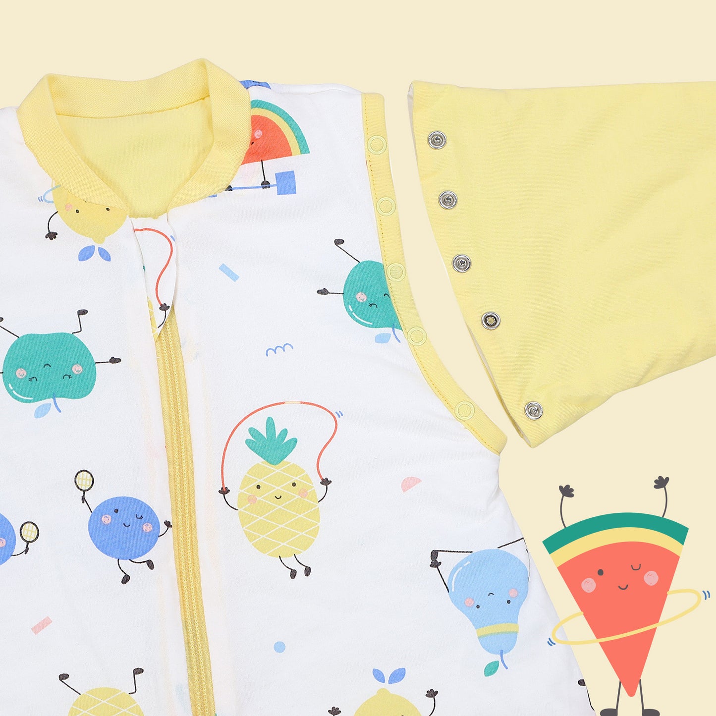 Baby Sleeping Bag - 1.0 TOG_Sporty Fruit_sleeve area_1187