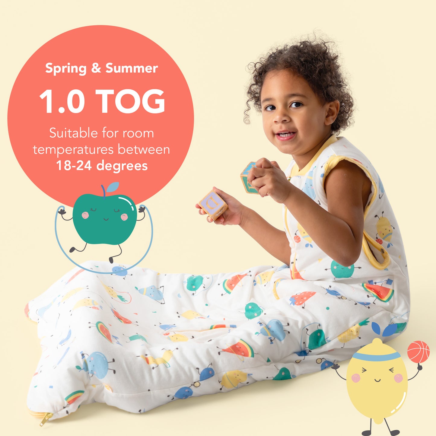 Baby Sleeping Bag - 1.0 TOG_Sporty Fruit_TOG_1187