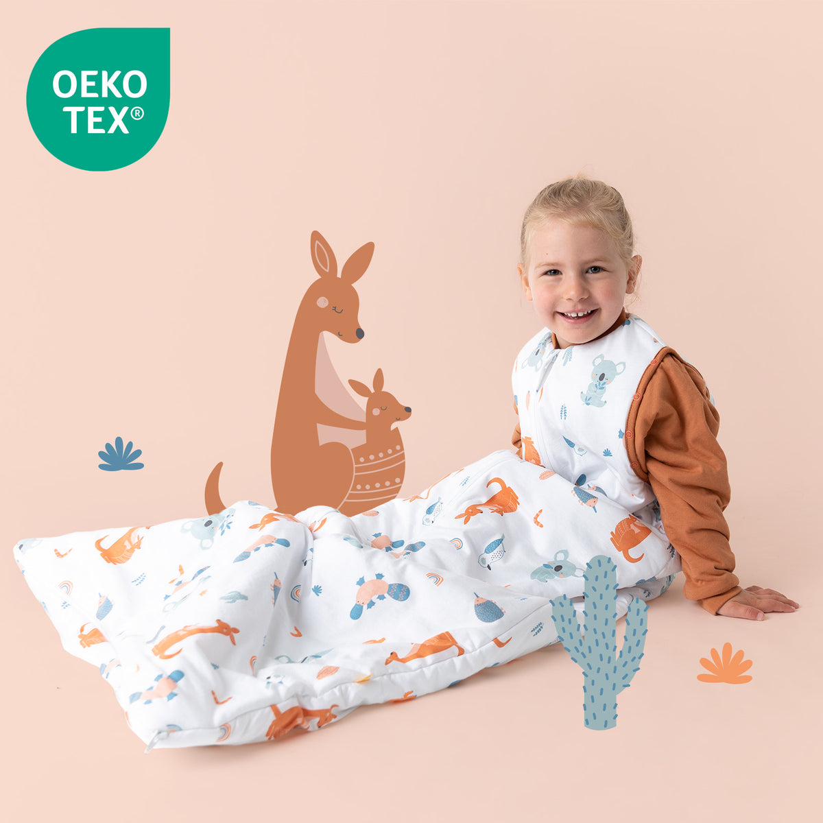 Baby Sleeping Bag - 1.0 TOG_Kangaroo_OEKOTEX_1187
