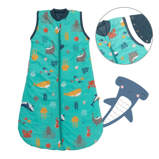 Baby Sleeping Bag - 1.0 TOG_Under the Sea_Front with armhole_1187