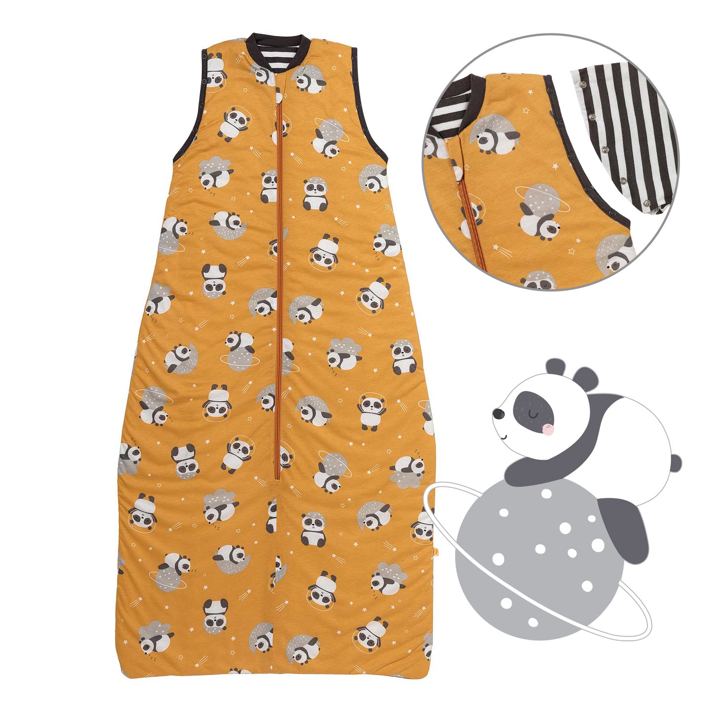Baby Sleeping Bag - 1.0 TOG_Panda_Front with armhole_1187