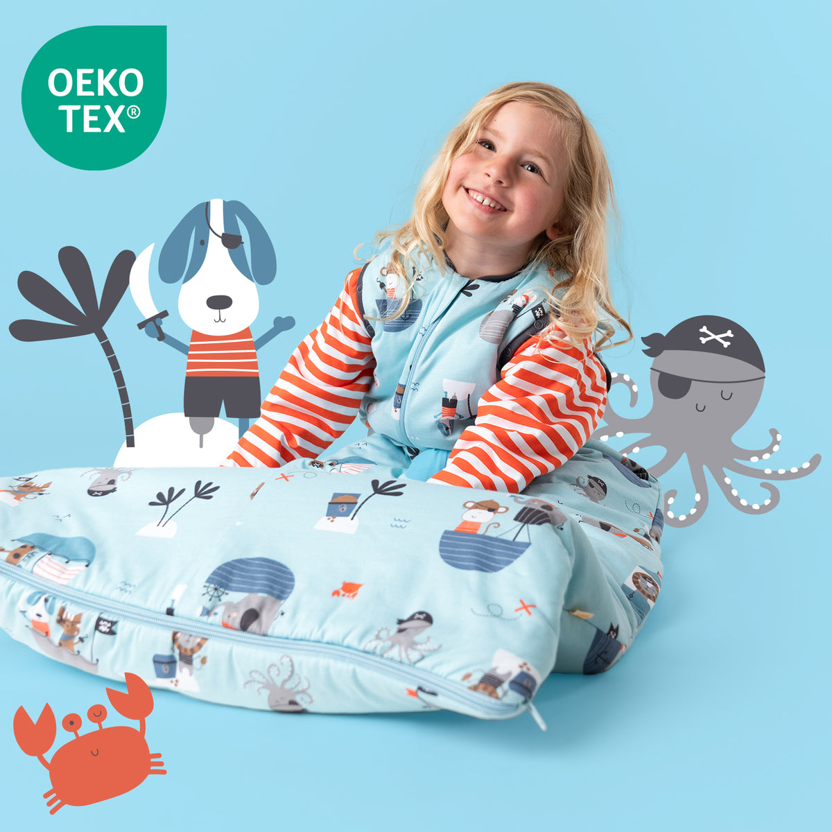 Baby Sleeping Bag - 1.0 TOG_Pirate_OEKOTEX_1187