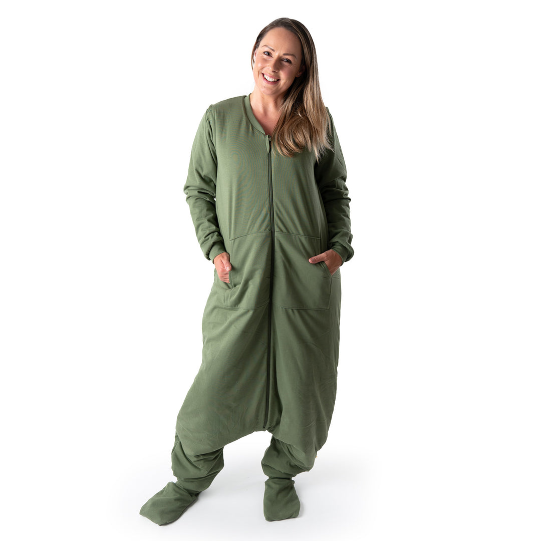 Adult Sleeping Bag with Feet & Detachable Sleeves