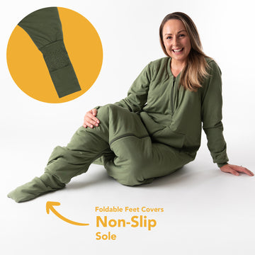 schlafsack erwachsene co-sleeping Adult Sleeping Bag with Feet & Detachable Sleeves