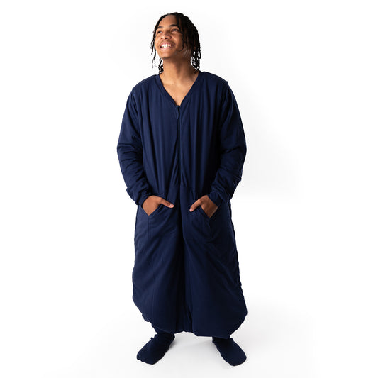Adult Sleeping Bag with Feet & Detachable Sleeves - 3.5 TOG_Navy Blue_sample image_1189