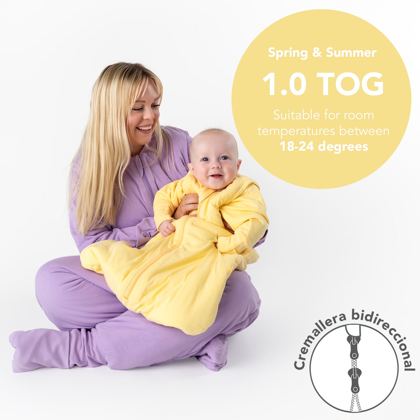 Adult Sleeping Bag with Feet & Detachable Sleeves - 1.0 TOG_Lilac_TOG_1190