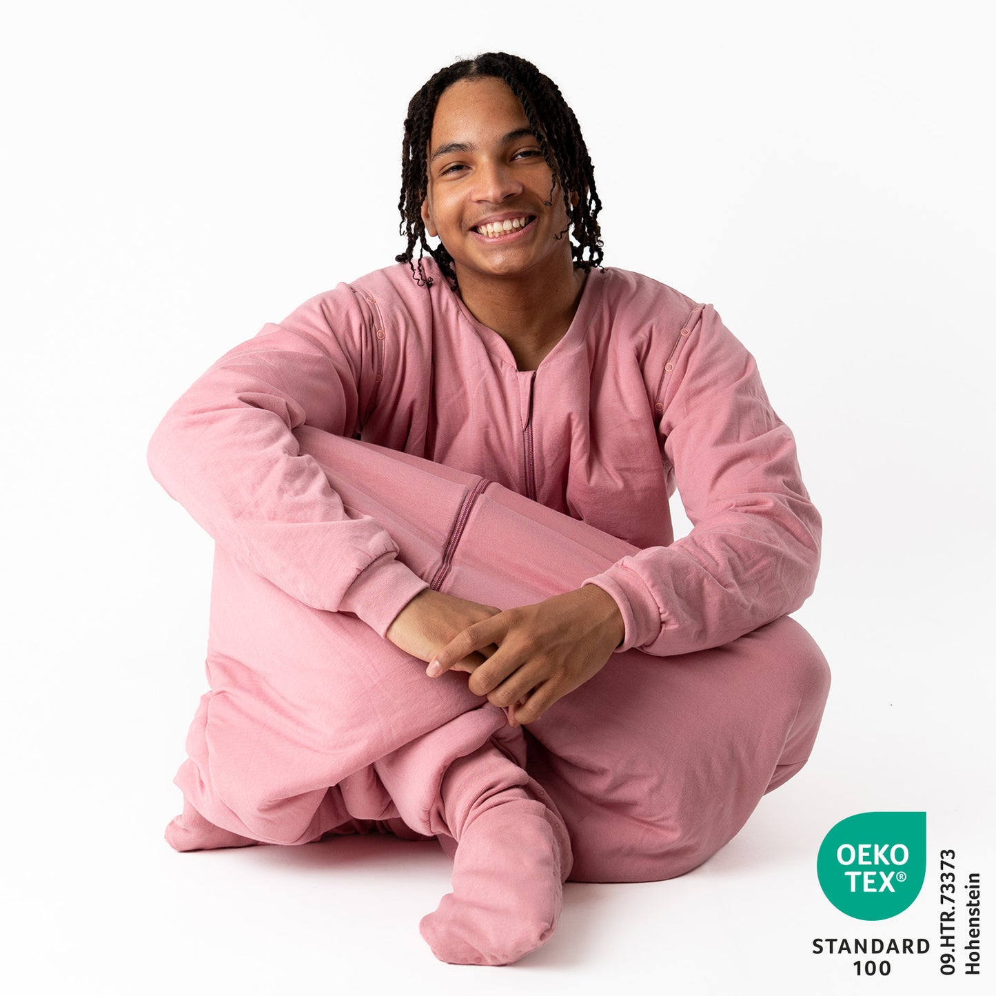 Adult Sleeping Bag with Feet & Detachable Sleeves - 1.0 TOG_Rose Pink_1190_2