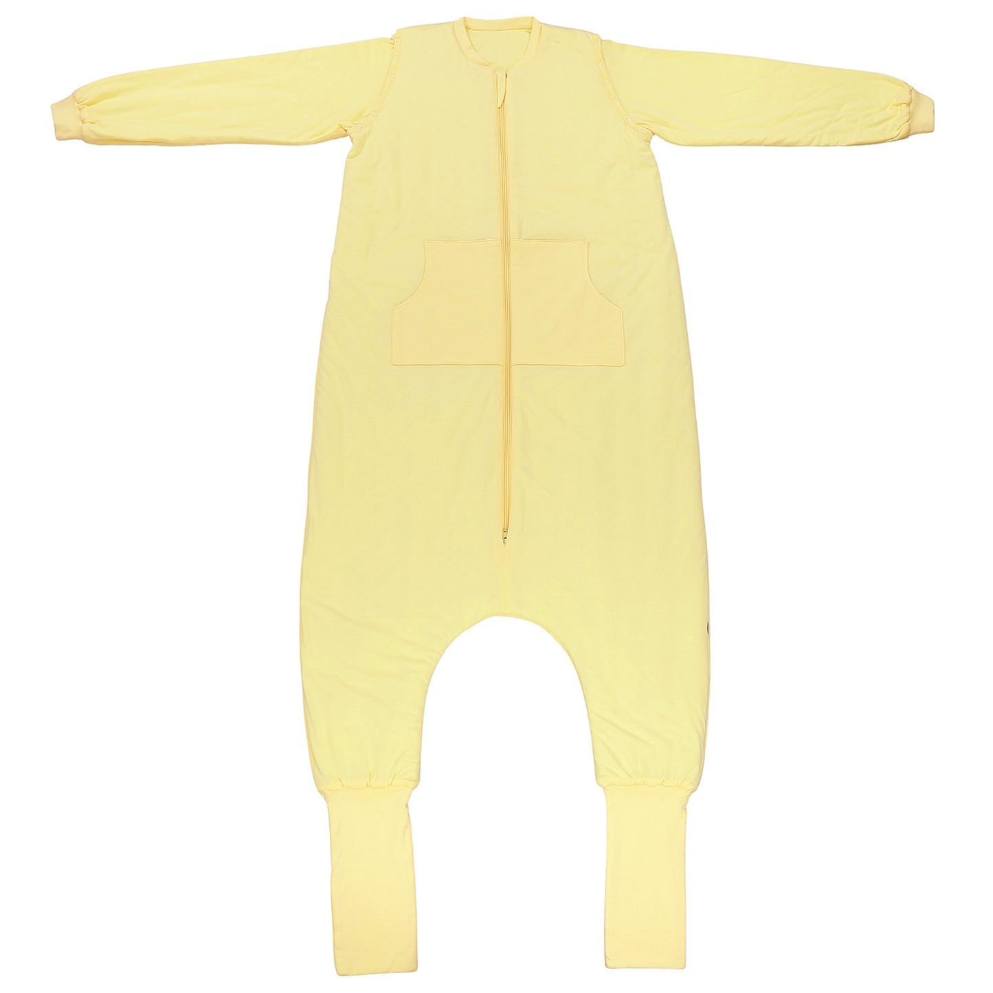 Adult Sleeping Bag with Feet & Detachable Sleeves - 1.0 TOG_Soft Yellow_front_1190