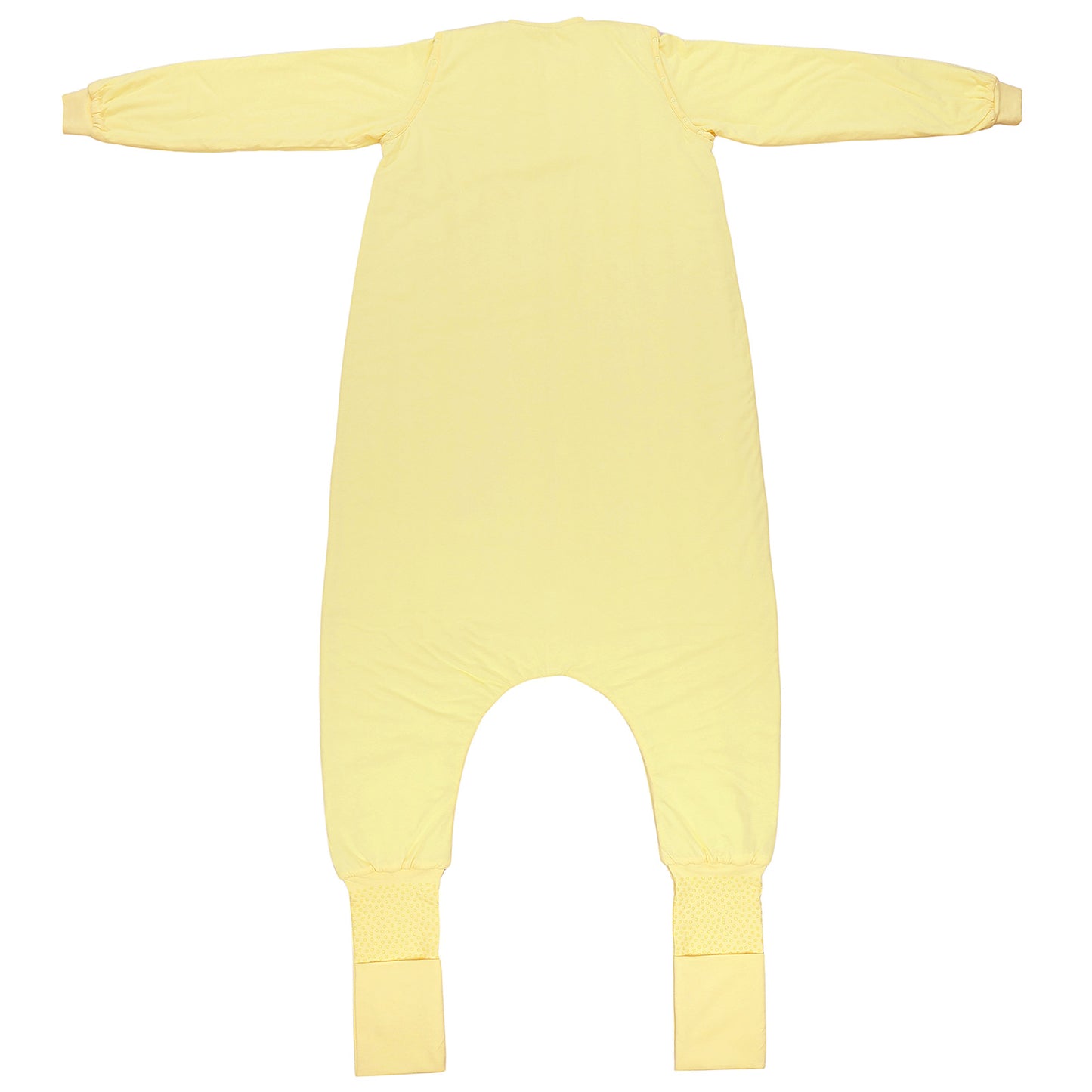 Adult Sleeping Bag with Feet & Detachable Sleeves - 1.0 TOG_Soft Yellow_back_1190