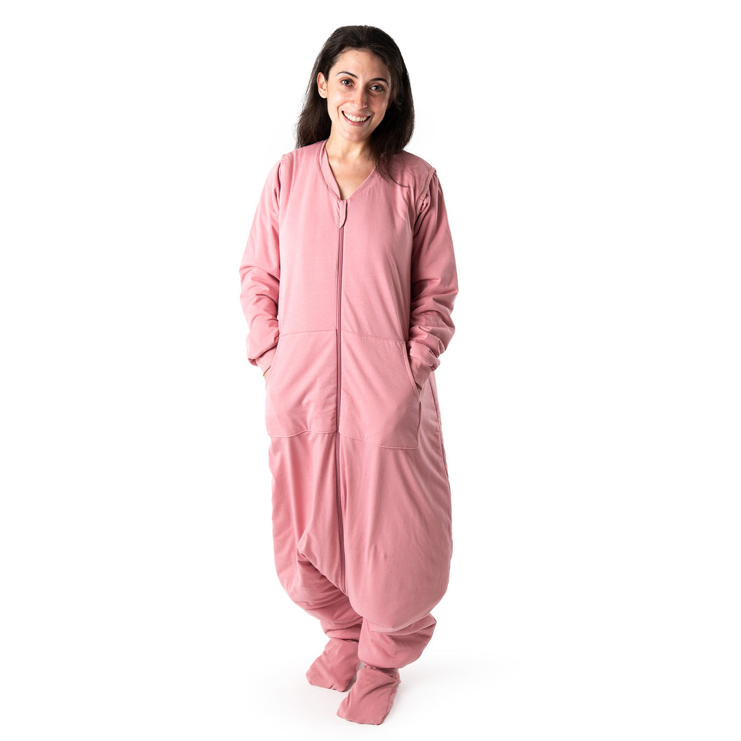 adult baby schlafsack Adult Sleeping Bag with Feet & Detachable Sleeves