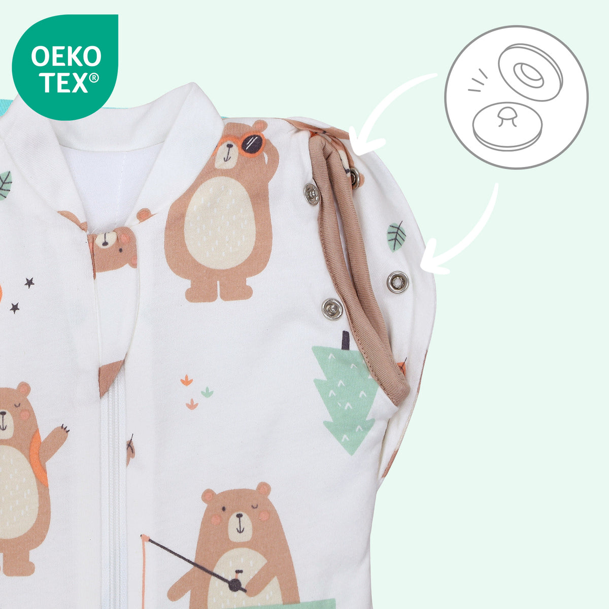 Swaddle bag 2.5 TOG_Explorer Bear_OEKOTEX_1193