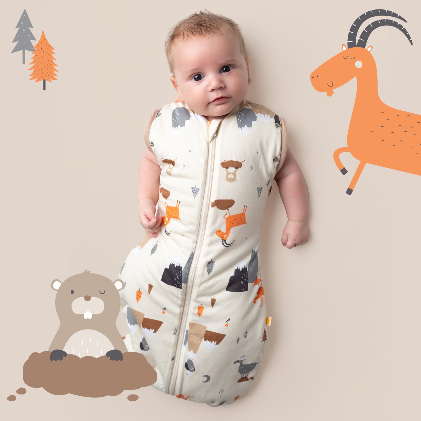 Swaddle bag 1.0 TOG_Mountain Animals_sample image_1198