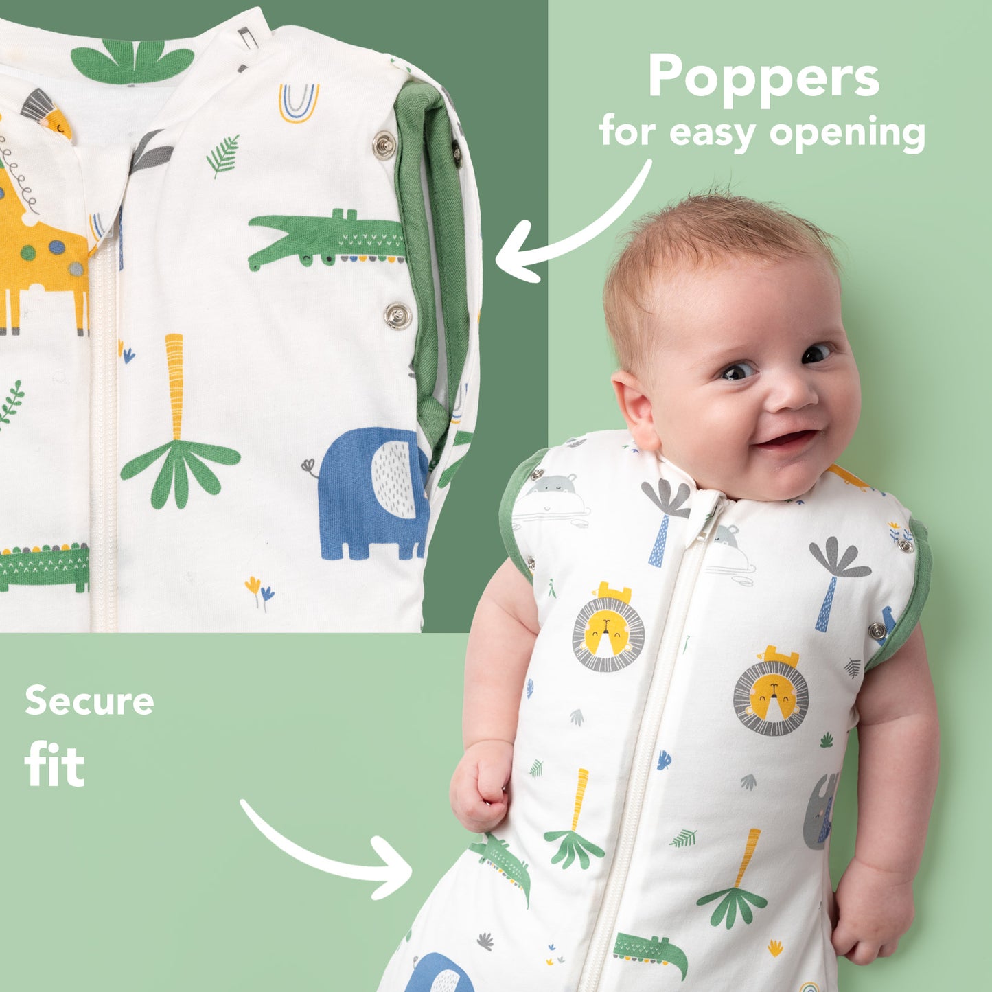 Swaddle bag 1.0 TOG_Jungle_sleeve area_1198