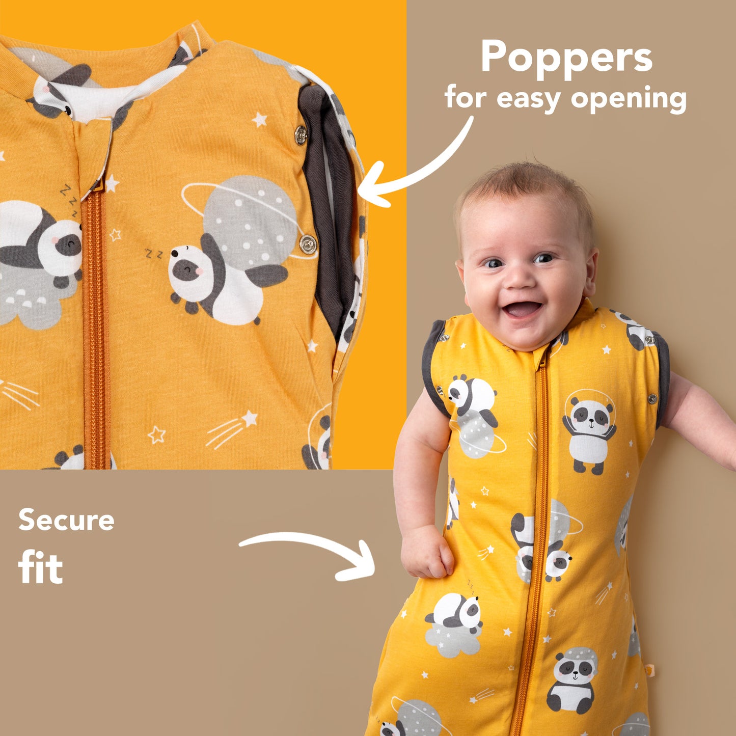 Swaddle bag 1.0 TOG_Panda_sleeve area_1198