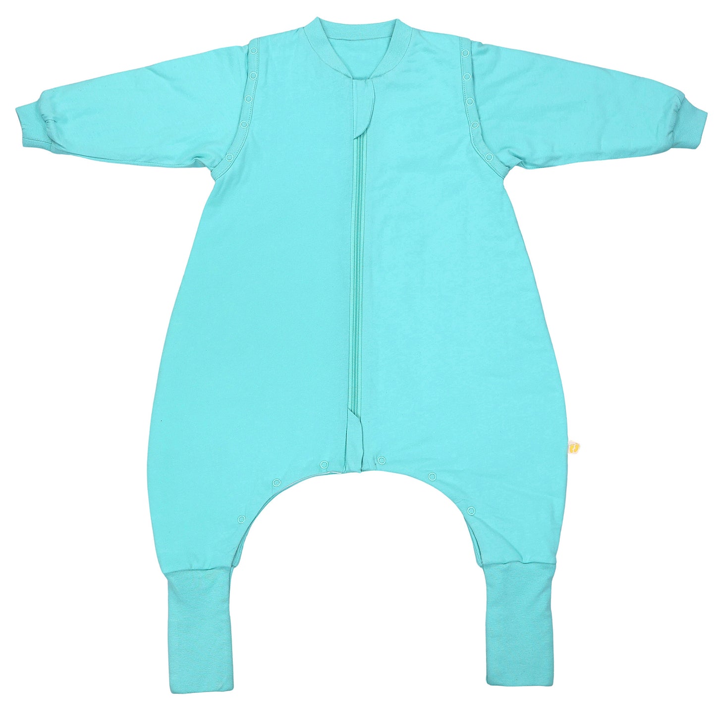 Sleeping Bag with Feet Foldable Feet Covers & Sleeves - 1.0 TOG_Aqua_front_1200