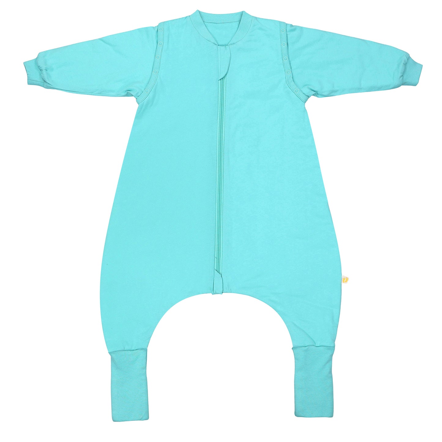 Sleeping Bag with Feet Foldable Feet Covers & Sleeves - 1.0 TOG_Aqua_front_1200