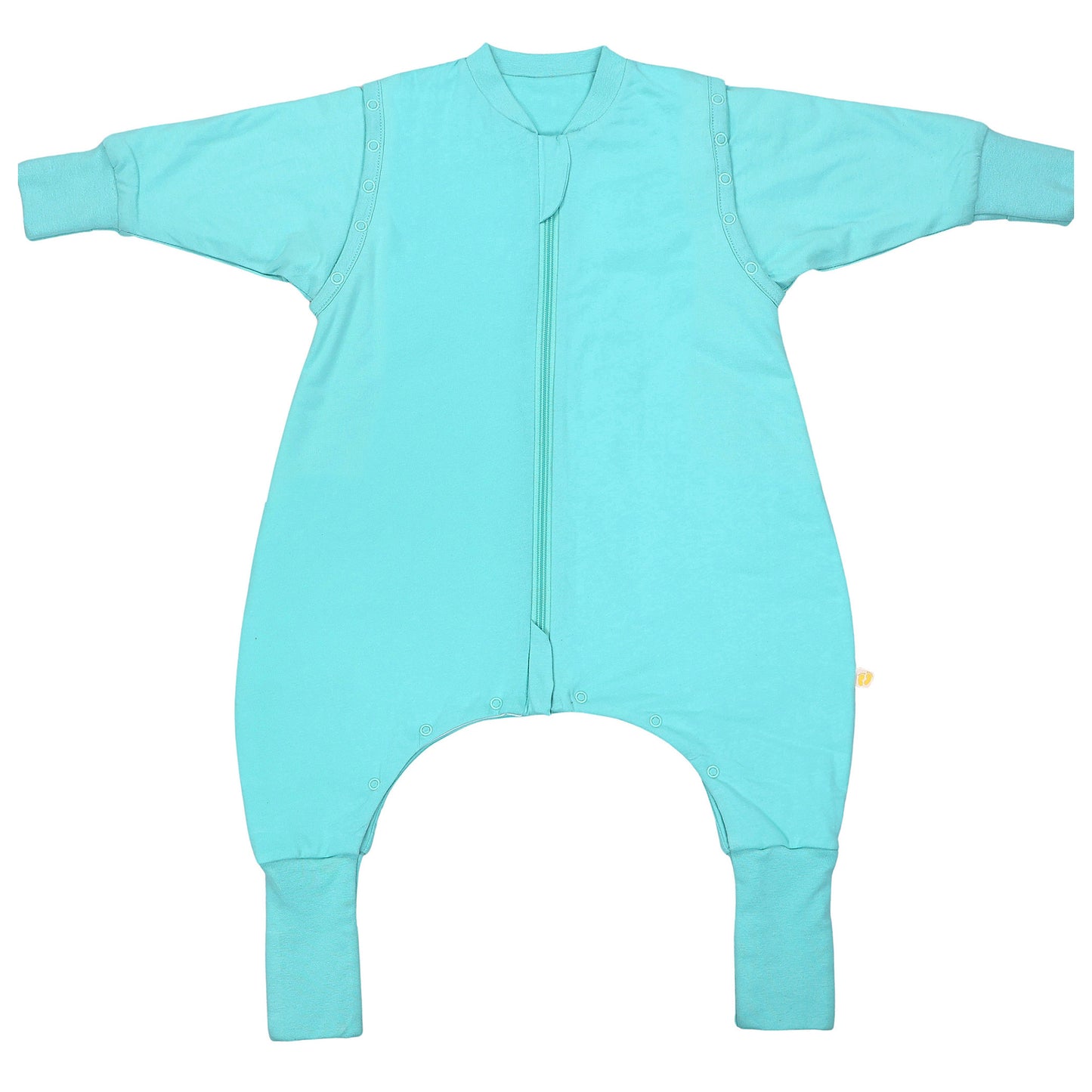 Sleeping Bag with Feet Foldable Feet Covers & Sleeves - 1.0 TOG_Aqua_front_1200