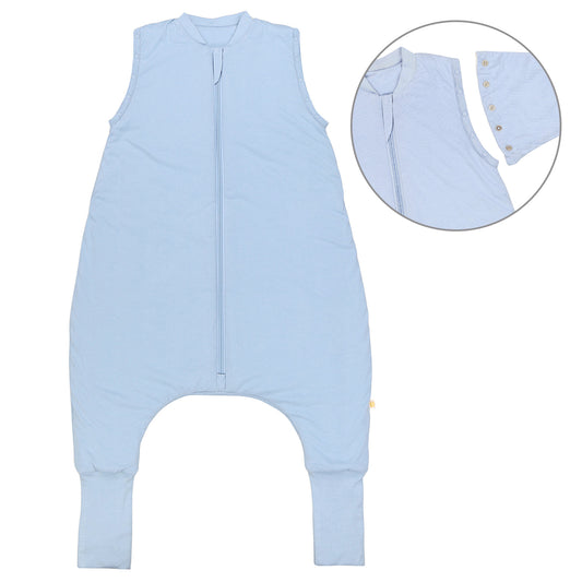 Sleeping Bag with Feet Foldable Feet Covers & Sleeves - 1.0 TOG_Powder Blue_Front with armhole_1200