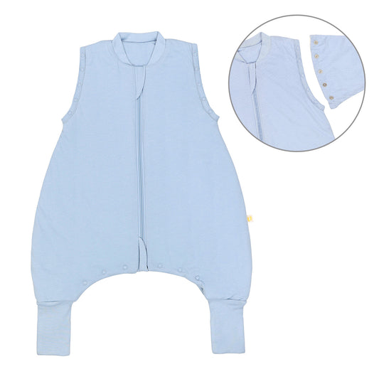 Sleeping Bag with Feet Foldable Feet Covers & Sleeves - 1.0 TOG_Powder Blue_Front with armhole_1200