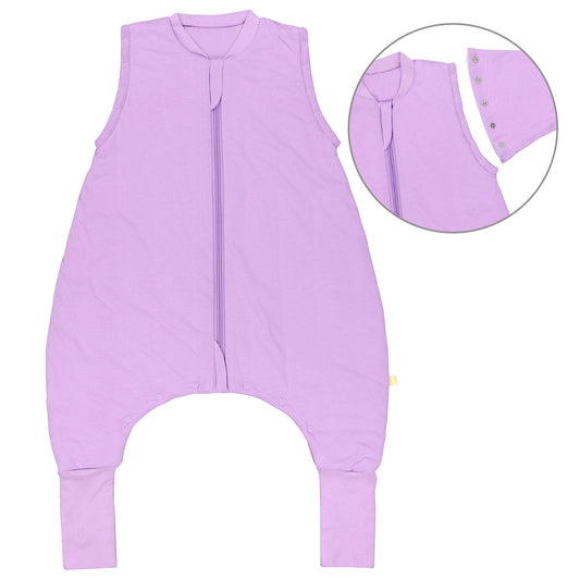 Sleeping Bag with Feet Foldable Feet Covers & Sleeves - 1.0 TOG_Lilac_Front with armhole_1200
