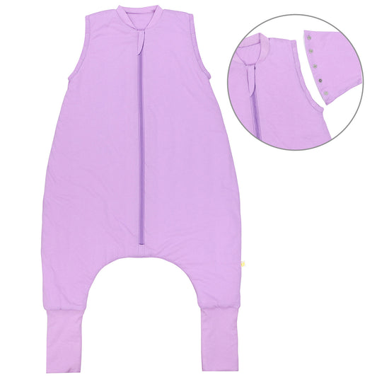 Sleeping Bag with Feet Foldable Feet Covers & Sleeves - 1.0 TOG_Lilac_Front with armhole_1200