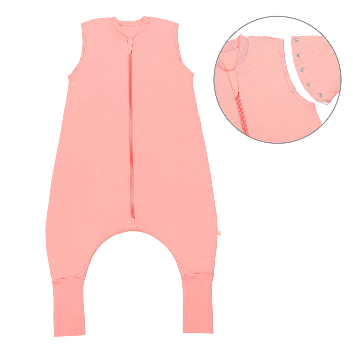 Sleeping Bag with Feet Foldable Feet Covers & Sleeves - 1.0 TOG_Peach_front_1200