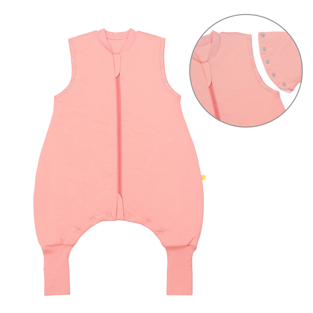 Sleeping Bag with Feet Foldable Feet Covers & Sleeves - 1.0 TOG_Peach_front_1200